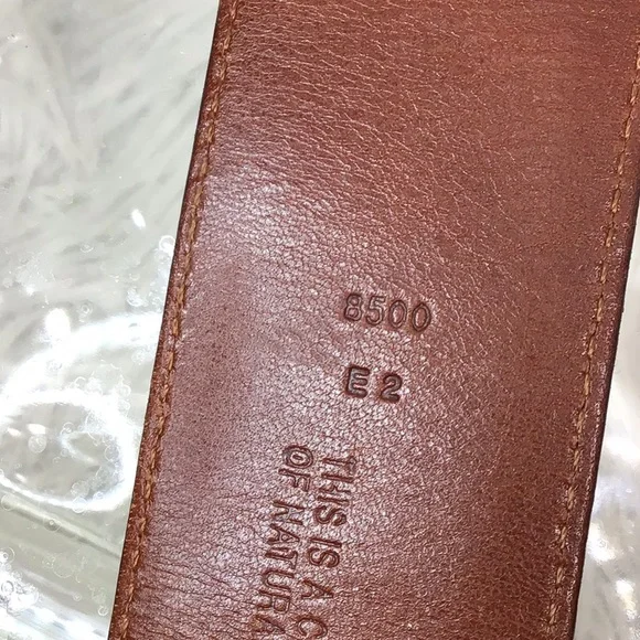 Coach Vintage Brown Leather Belt 8500 L Solid Brass Buckle Handcrafted - Picture 7 of 10